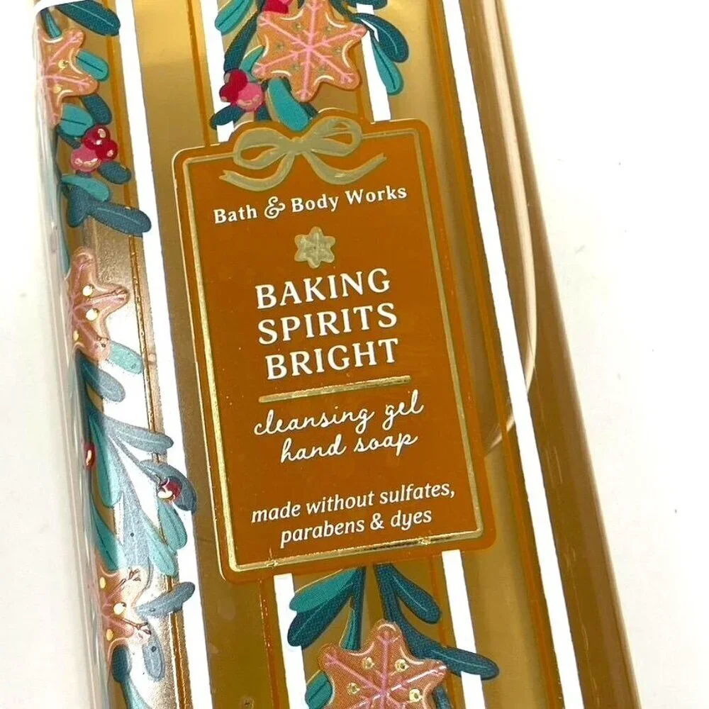 Bath & Body Works Baking Spirits Bright Cleansing Gel Hand Soap 8 Fl Oz x 3